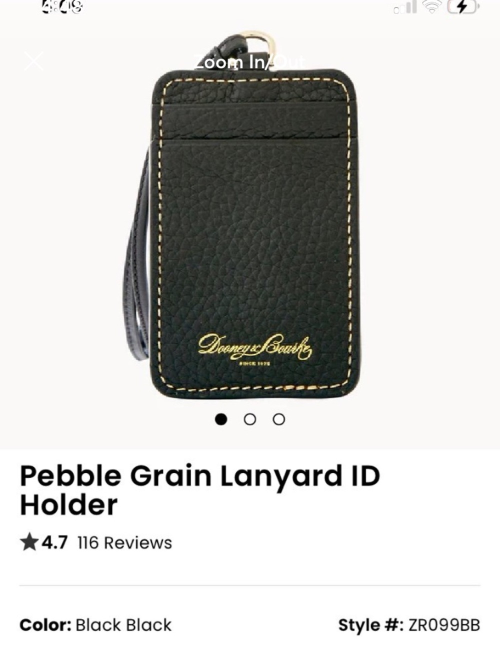 NTW Pebble Grain Lanyard ID Holder-BLACK/BLACK
